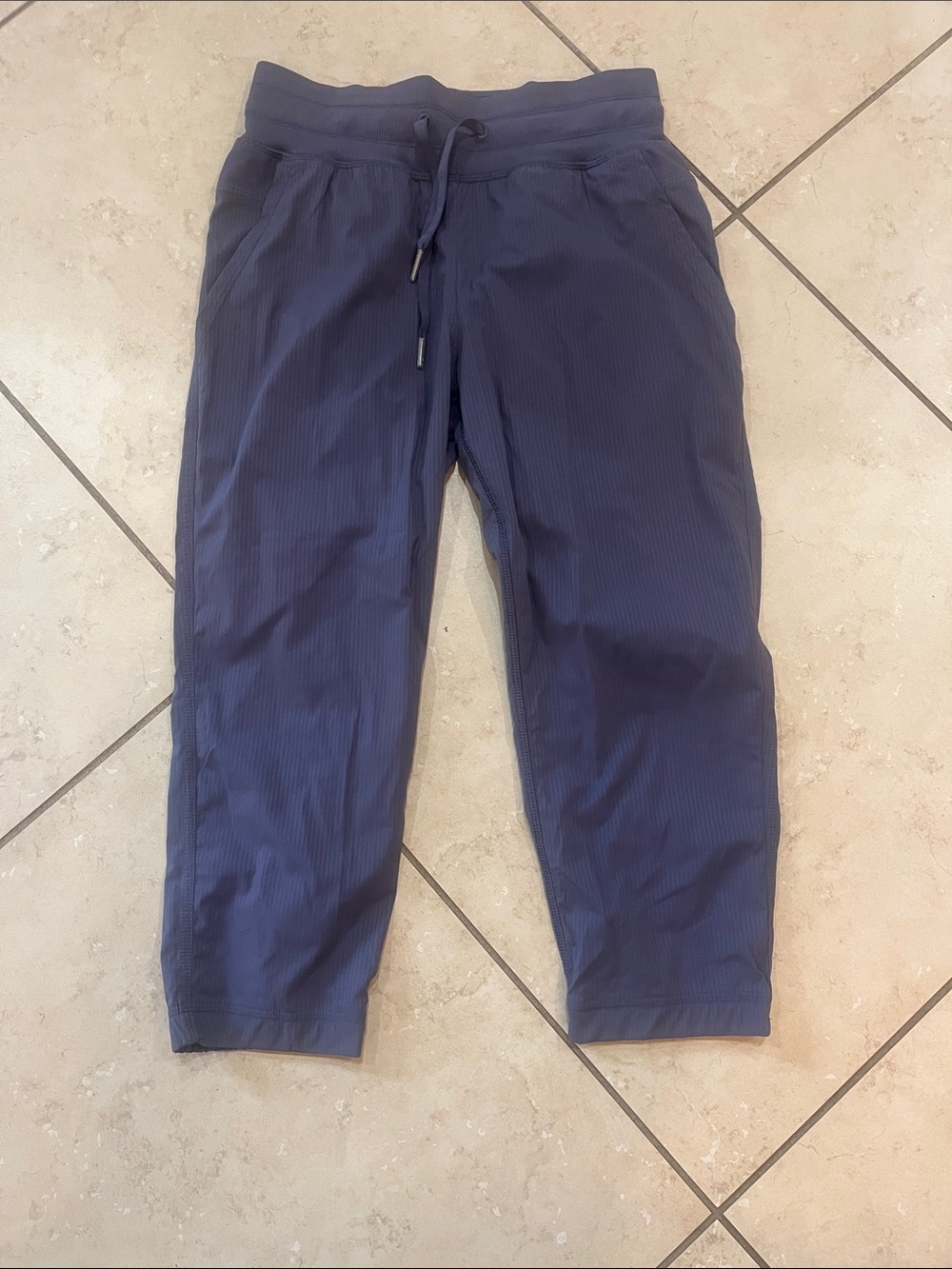 lululemon athletica Navy Blue Dance Studio Cropped Pants with Drawstring Waist